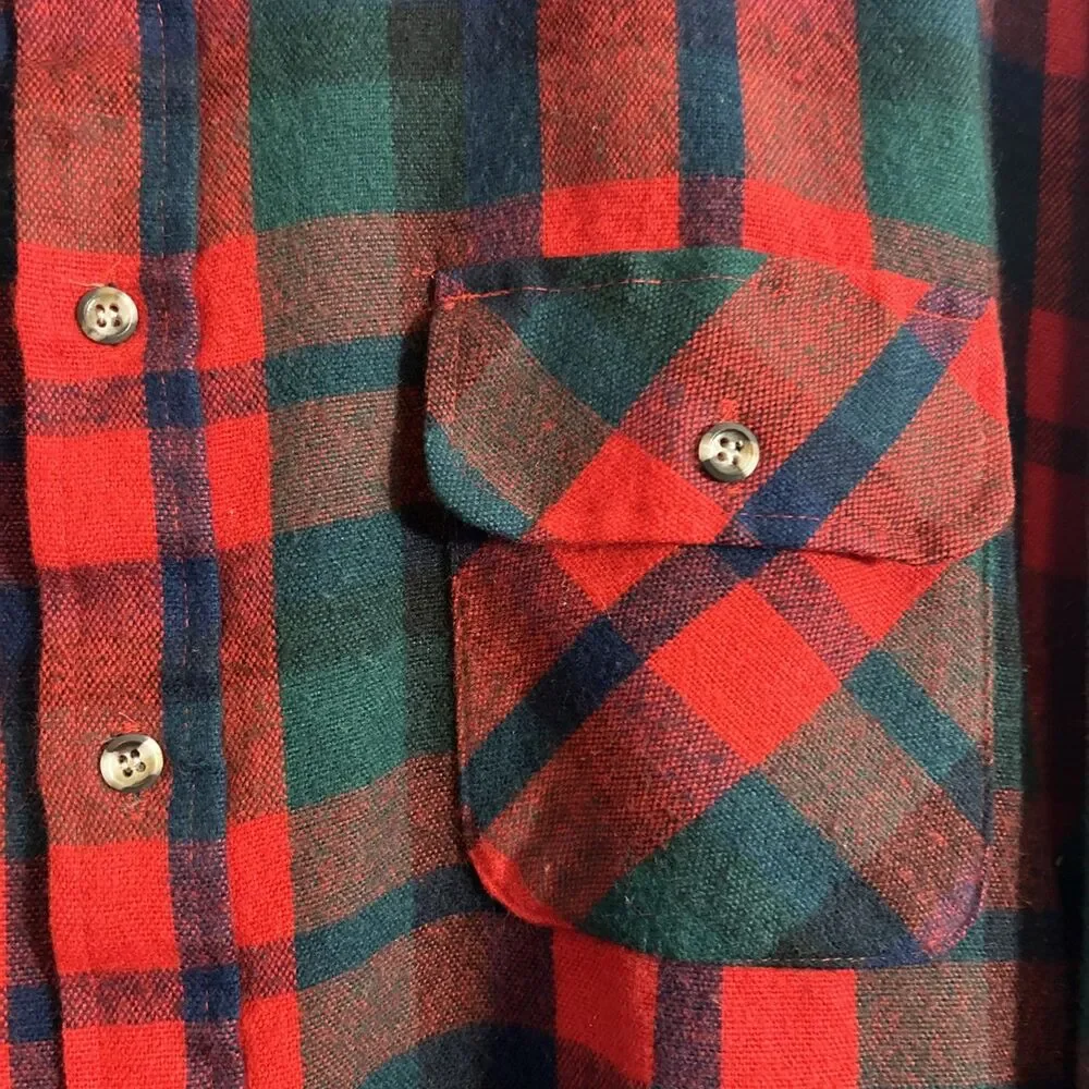VTG Northwest Territory Soft Flannel Shirt Jacket Men Red Plaid Quilted XL